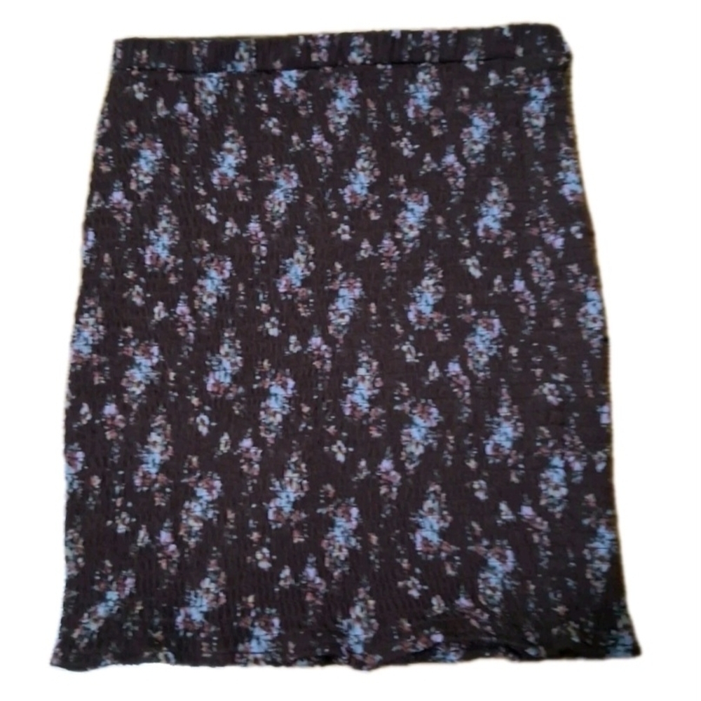Floral Brown Stretch Ruched Mini Skirt Y2k Body Con